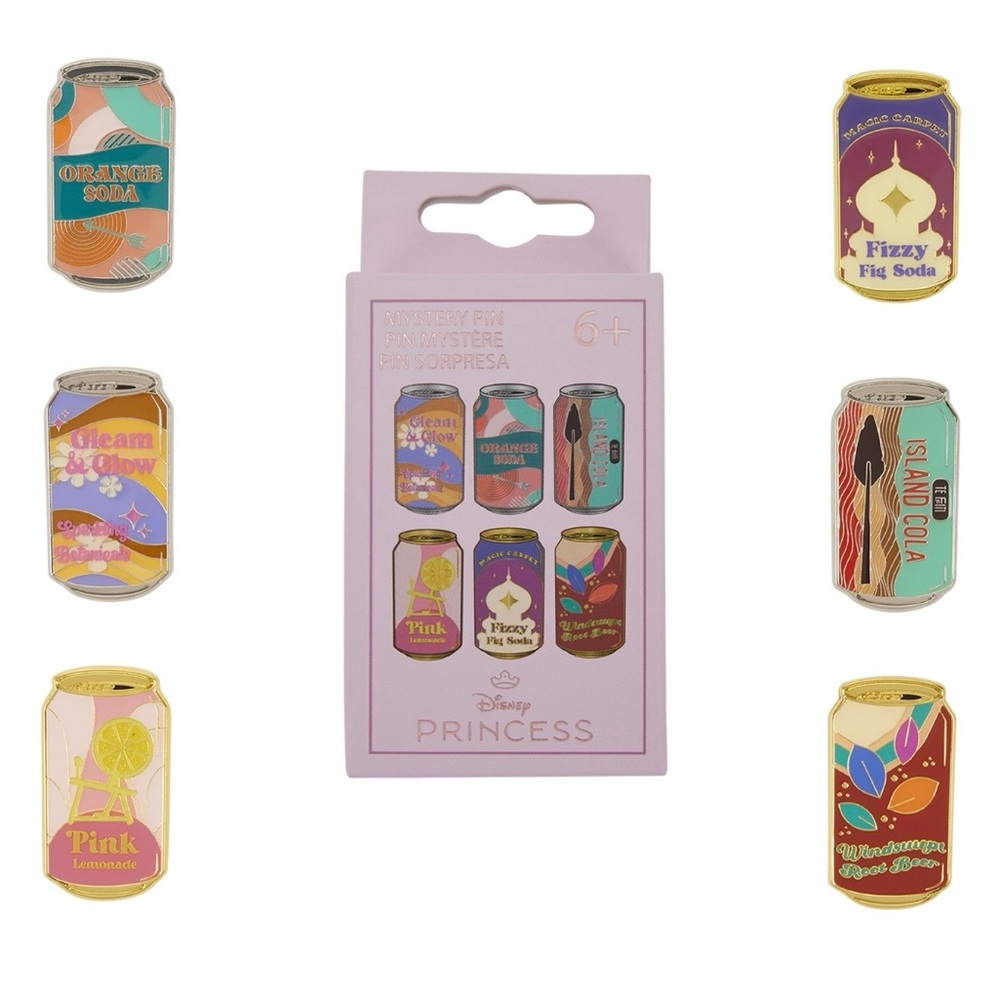 New Disney Princess Soda Cans Mystery Box Pin Loungefly Web Collectible Website